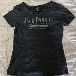 Jack Daniels Women's Charcoal Tee sz small